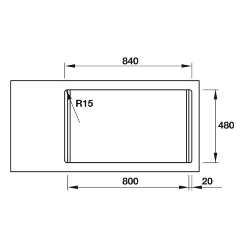 Kích thước của Chậu rửa bát Hafele Dinas 8 570.27.219