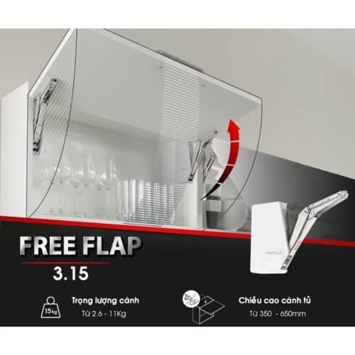 Ảnh bộ tay nâng FREE FLAP 3.15 Hafele 493.05.850 nắp trắng