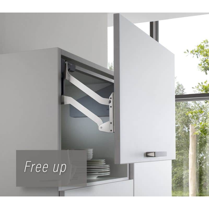 Ảnh bộ tay nâng FREE UP Hafele 493.05.792 nắp trắng Ảnh bộ tay nâng FREE UP Hafele 493.05.792 nắp trắng