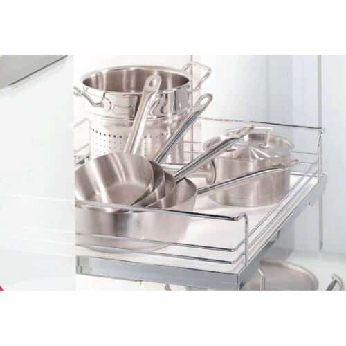 Ảnh thực tế bộ rổ kéo lọt lòng ARENA Hafele 540.26.654, tủ rộng 450mm