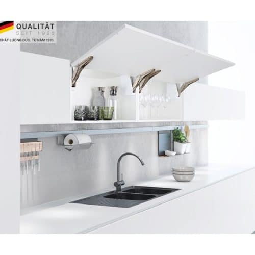 Bộ tay nâng FREE FLAP 1.7 Hafele 493.05.821 nắp trắng 5 Ảnh thực tế bộ tay nâng FREE FLAP 1.7 Hafele 493.05.831 nắp xám