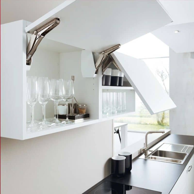 Ảnh thực tế bộ tay nâng FREE FLAP 3.15 Hafele 493.05.850 nắp trắng Ảnh thực tế bộ tay nâng FREE FLAP 3.15 Hafele 493.05.850 nắp trắng