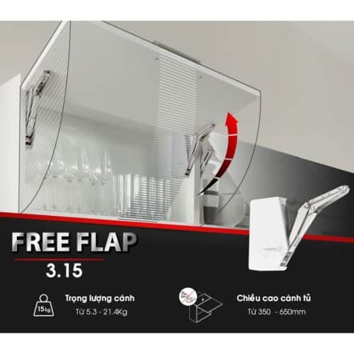 Bộ tay nâng FREE FLAP 3.15 Hafele 493.05.852 nắp trắng 4 Ảnh thực tế bộ tay nâng FREE FLAP 3.15 Hafele 493.05.852 nắp trắng