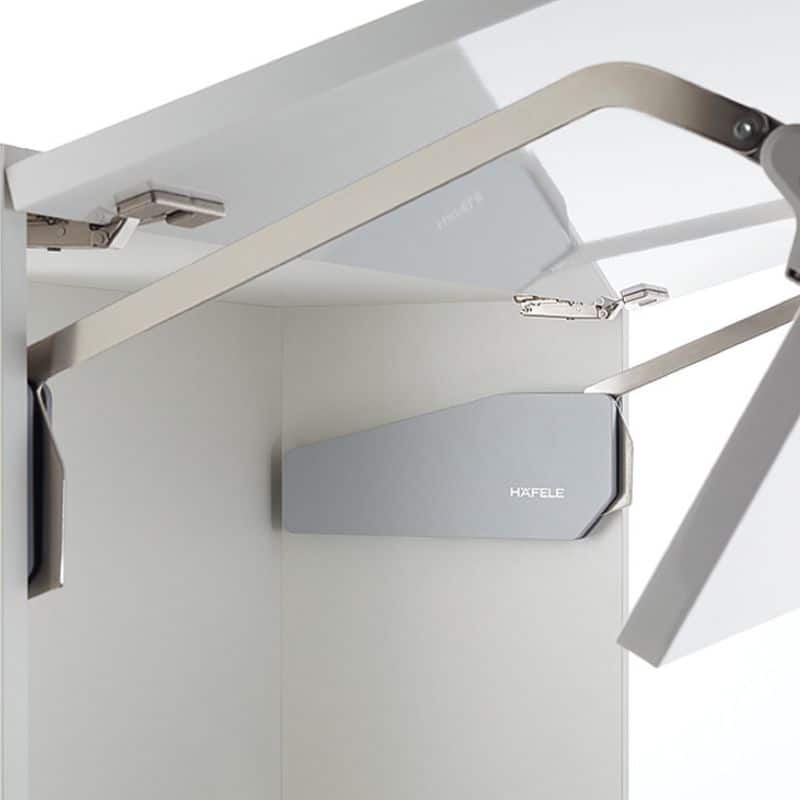 Ảnh thực tế bộ tay nâng FREE FOLD SHORT Hafele 493.05.893, trắng Ảnh thực tế bộ tay nâng FREE FOLD SHORT Hafele 493.05.893, trắng