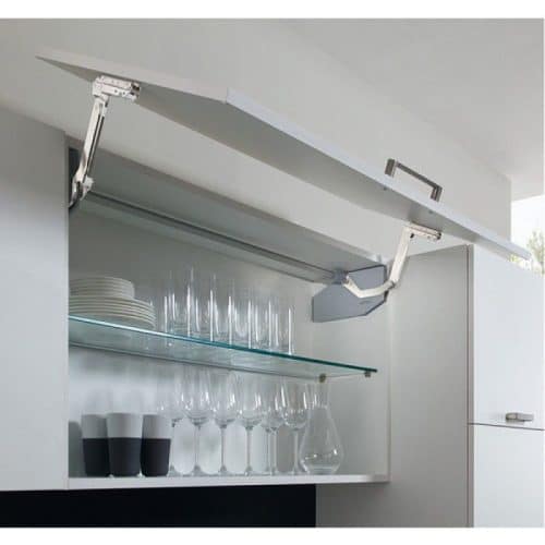 Bộ tay nâng FREE SWING Hafele 493.05.760, trắng 3 Ảnh thực tế bộ tay nâng FREE SWING Hafele 493.05.760, trắng