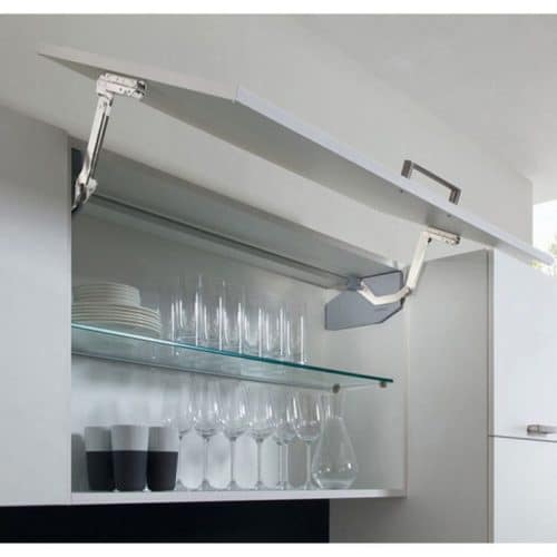 Bộ tay nâng FREE SWING Hafele 493.05.764, trắng 3 Ảnh thực tế bộ tay nâng FREE SWING Hafele 493.05.764, trắng