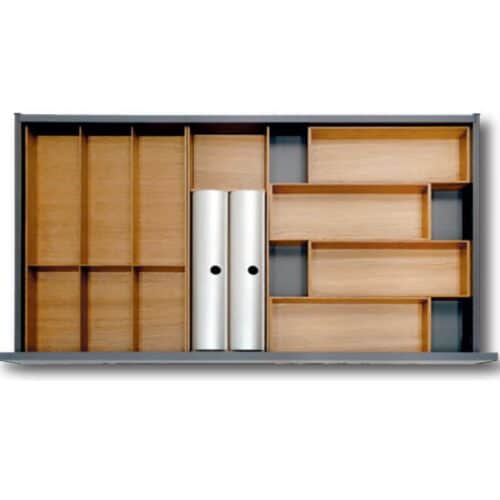 Ảnh thực tế phụ kiện chia ngăn FINELINE cho hộc tủ Hafele 556.05.414