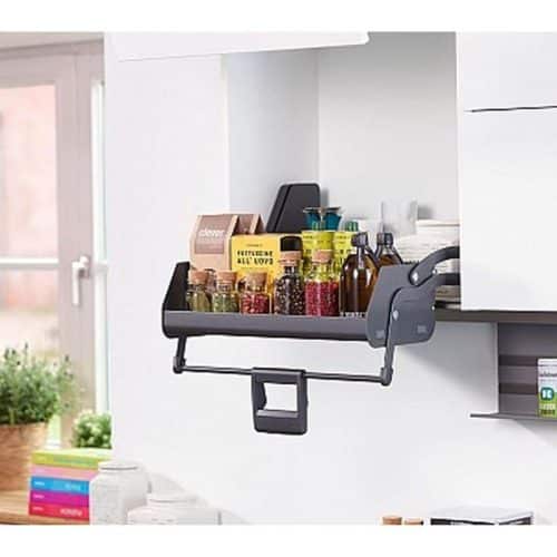 Ảnh thực tế kệ nâng hạ Imove Anthracite Double 600mm Hafele 504.68.323