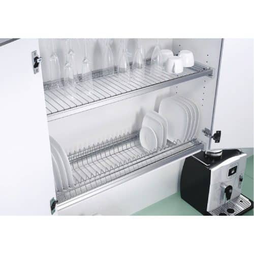 Ảnh thực tế giá úp bát đĩa Hafele 544.06.027 inox 304 cho tủ rộng 900mm