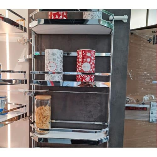 Ảnh thực tế bộ kệ đựng thực phẩm 6 tầng 450/1700mm TANDEM Hafele 545.94.612