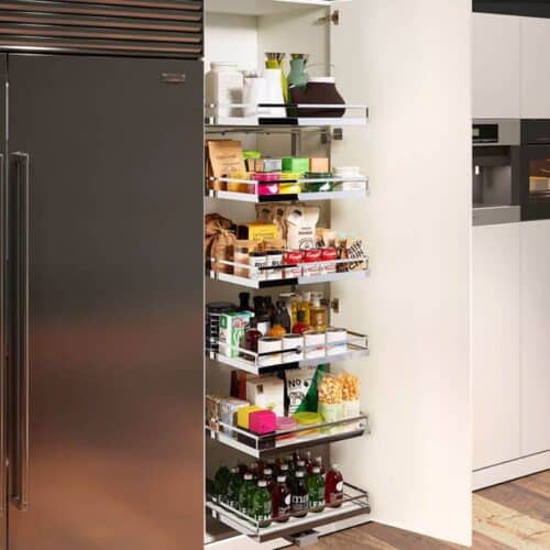 Ảnh thực tế kệ đựng thực phẩm 5 tầng Kesseböhmer Tandem Solo Hafele 549.77.796