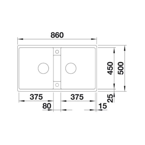 kích thước của Chậu đá Hafele Blancozia 9 567.68.649