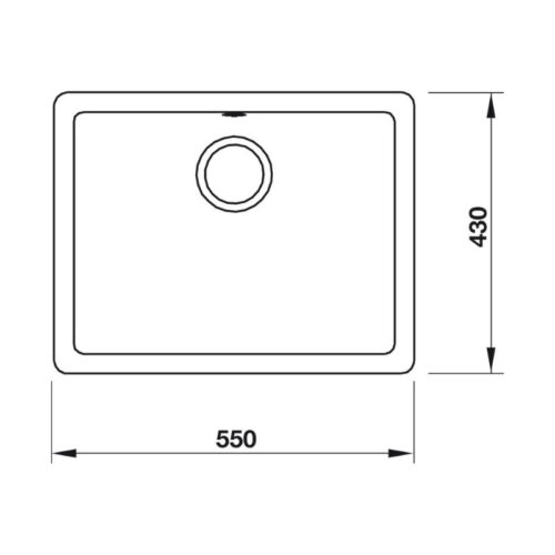 kích thước của Chậu đá Hafele Galba HS-GS5543 570.35.430