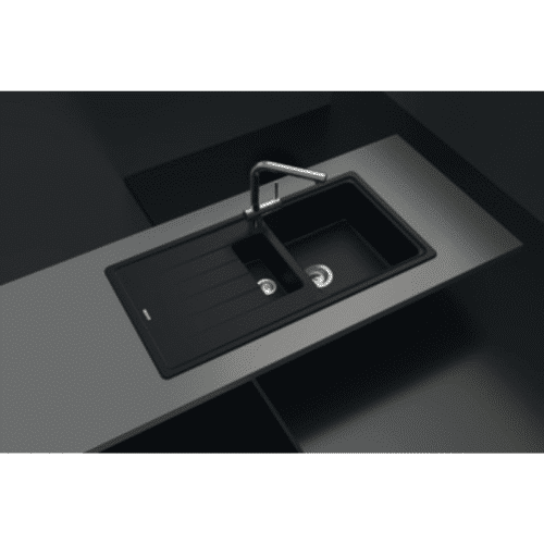 Chậu rửa bát đá 1 hố Hafele HS20-GED1S60 570.32.330 màu đen