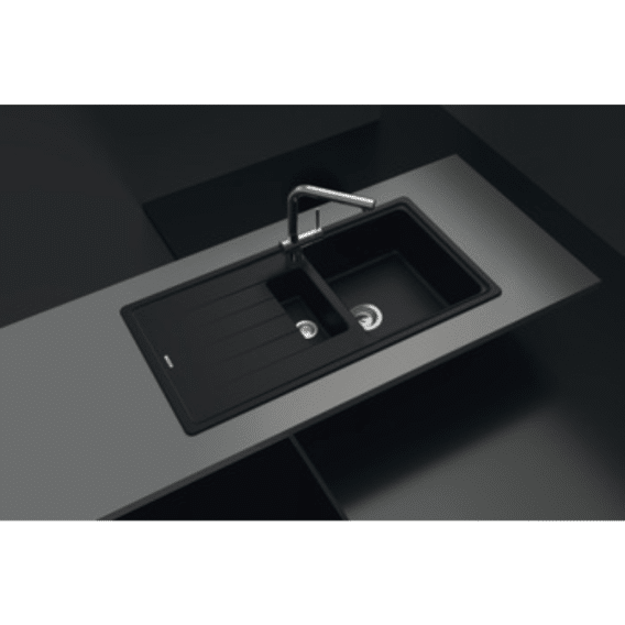 Hình ảnh chậu rửa bát đá 1 hố Hafele HS20-GED1S60 570.32.330 màu đen