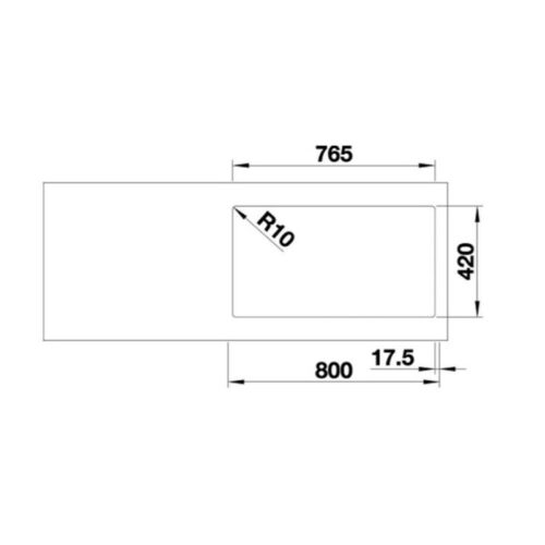 thông số kỹ thuật của Chậu rửa bát Hafele Blanco Quatrus R15 285/435-IU 570.27.160