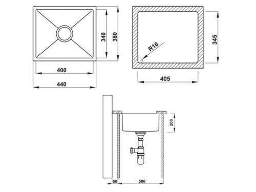 Chậu rửa bát Hafele HS20-SSN1S50 567.20.227
