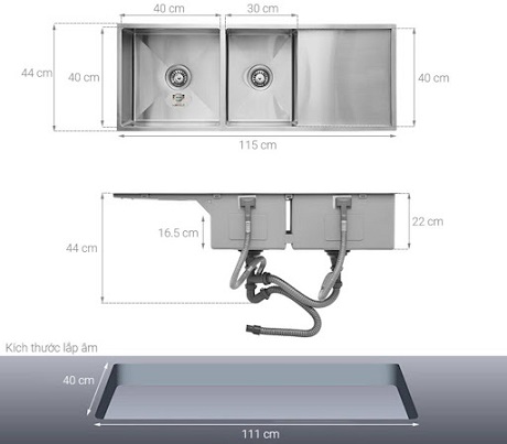 Chậu rửa bát Hafele HS21-SSD2S90L 567.94.050