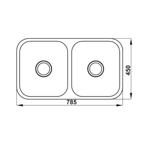 thông số của Chậu rửa chén bát Hafele Claudius HS-SD7848 567.20.506