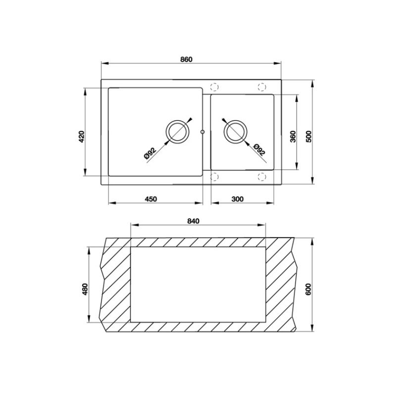kích thước của chau-rua-chen-bat-hafele-hs-g8650-565-88-501 kích thước của chau-rua-chen-bat-hafele-hs-g8650-565-88-501