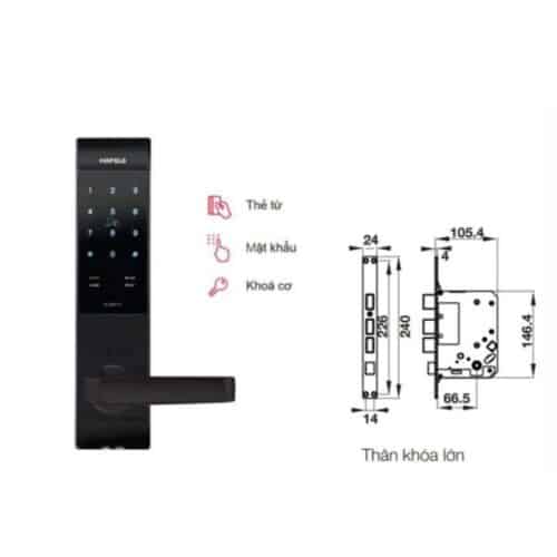 Khóa cửa điện tử Hafele EL7500 912.05.733, màu đen 3 Chức năng khóa cửa điện tử Hafele EL7500 912.05.733, màu đen