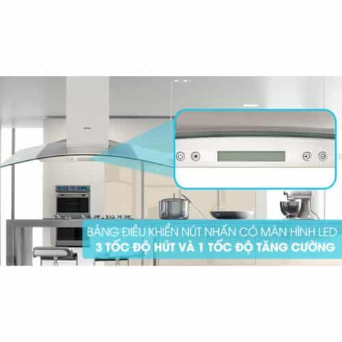 Bảng điều khiển Máy hút khử mùi kính cong Hafele HH WG90B 539.81.185