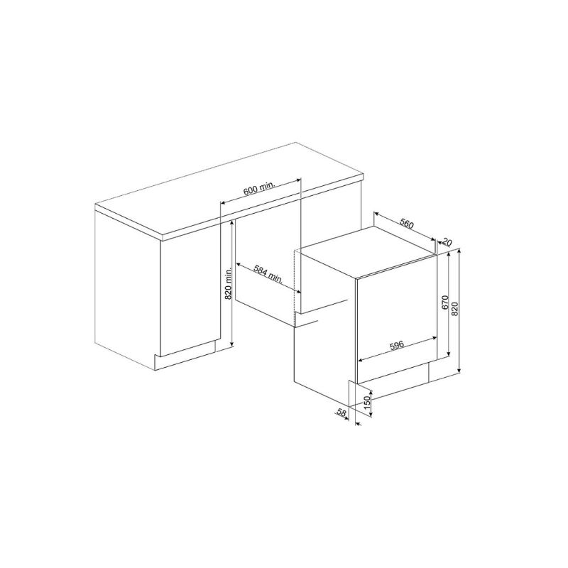 Kích thước Mát giặt kết hợp sấy cửa trước Hafele WDI14C7-2 536.94.160 Kích thước Mát giặt kết hợp sấy cửa trước Hafele WDI14C7-2 536.94.160