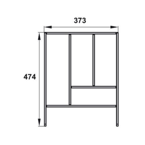 Kích thước bộ khay chia ngăn kéo Hafele 552.52.304