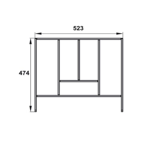 Kích thước bộ khay chia ngăn kéo Hafele 552.52.307
