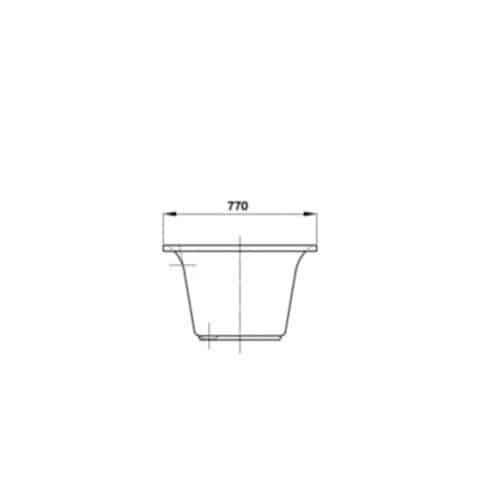 Kích thước bồn tắm âm tròn Hafele 588.55.603