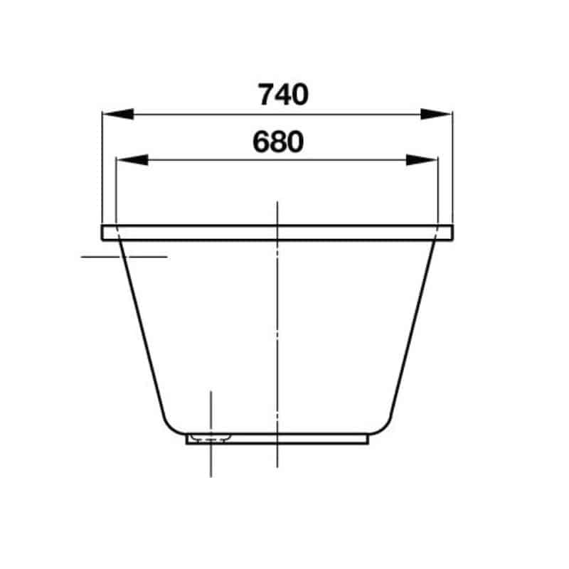 Kích thước bồn tắm âm tròn Hafele 588.55.680 Kích thước bồn tắm âm tròn Hafele 588.55.680