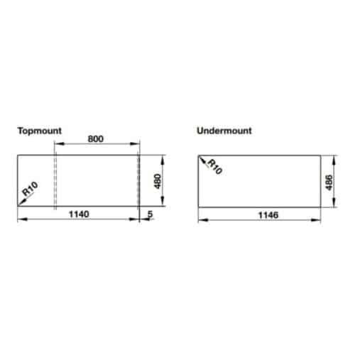 Chậu rửa bát đá Hafele HS19-GED2S80 570.35.570 màu xám