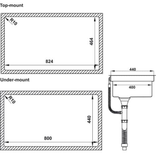 Chậu rửa bát Hafele HS21-SSD2S90M 567.94.040