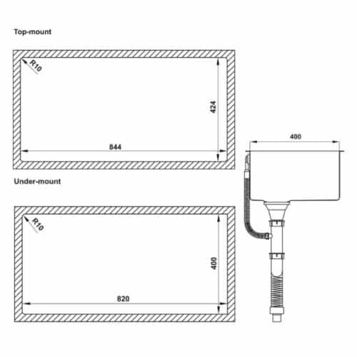 Chậu rửa bát Hafele HS21-SSN2S90 567.96.310 4 Chậu rửa bát Hafele HS21-SSN2S90 567.96.310