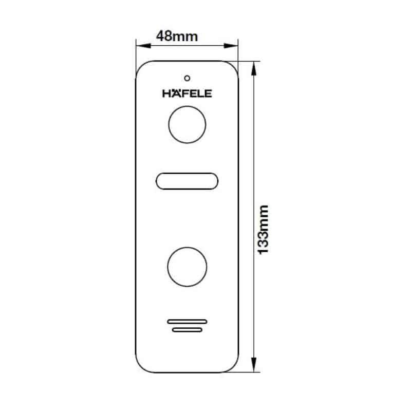 Kích thước Chuông cửa camera Hafele SVD-700 959.23.085 Kích thước Chuông cửa camera Hafele SVD-700 959.23.085