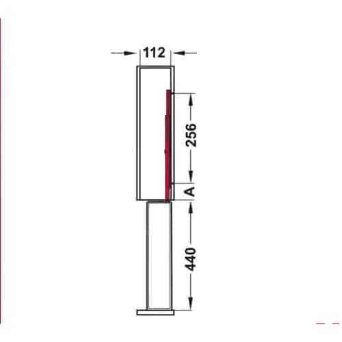 Bộ rổ kéo có thanh treo khăn cho tủ bếp dưới Hafele 545.61.063 6 Kích thước bộ rổ kéo có thanh treo khăn cho tủ bếp dưới Hafele 545.61.063
