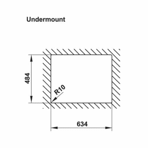 Chậu rửa bát đá Hafele HS20-GED1R60 570.30.340