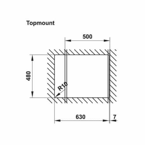 Chậu rửa bát đá Hafele HS20-GED1R60 570.30.340