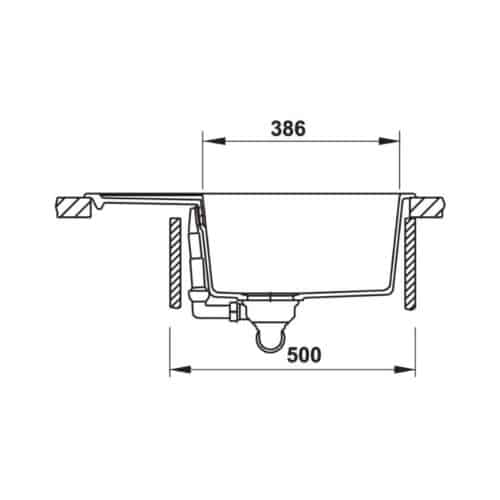 Chậu rửa bát đá Hafele HS20-GED1R60 570.30.340