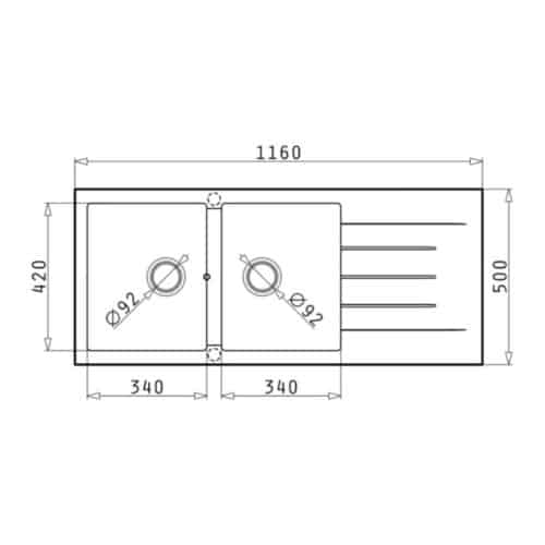 Chậu rửa chén bát Hafele HS GS11650 565.88.511