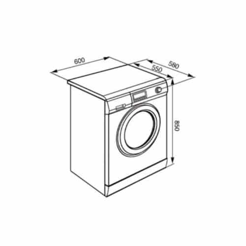 Kích thước máy giặt kết hợp sấy Hafele Smeg LSF147E 536.94.567