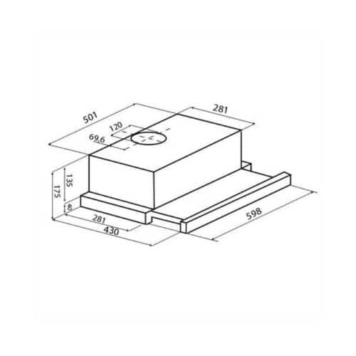 Kích thước Máy hút mùi Hafele 539.82.192