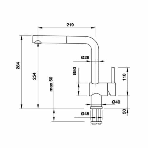 Vòi rửa bát đá Hafele Blanco Linus-S 565.68.350