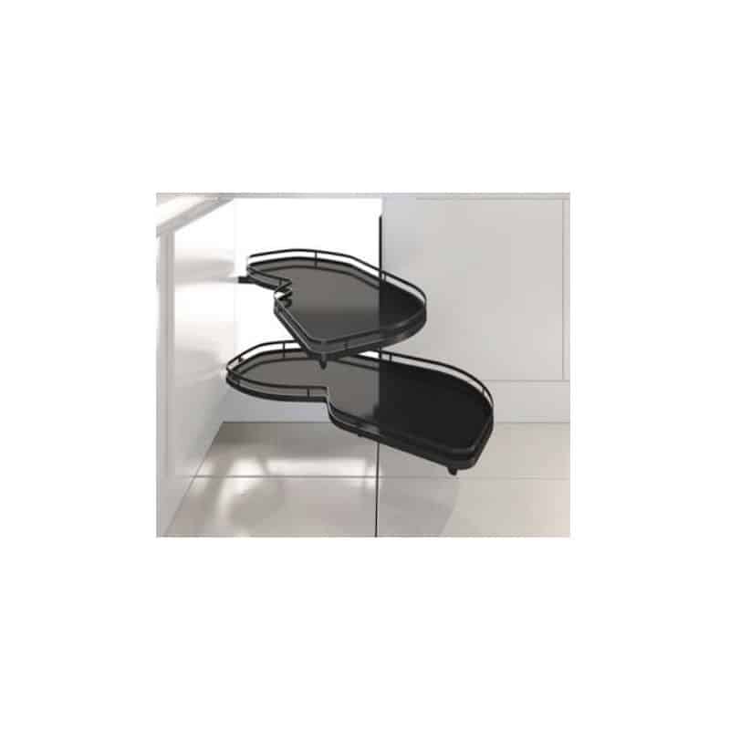 Lắp đặt bộ rổ góc LEMANS II Hafele 541.29.481, màu đen Lắp đặt bộ rổ góc LEMANS II Hafele 541.29.481, màu đen