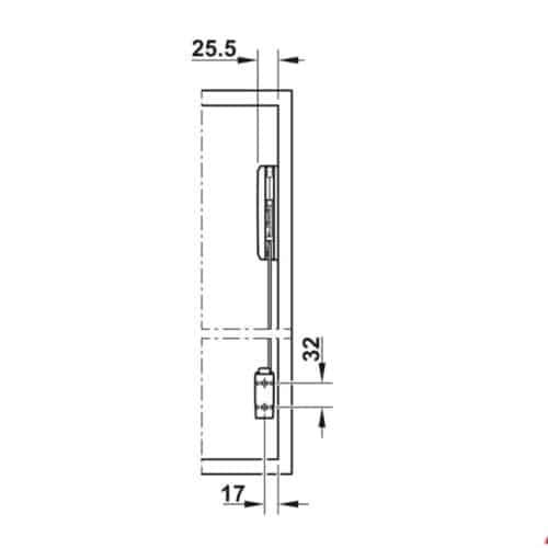 Lắp đặt bộ tay nâng FREE FOLD SHORT Hafele 493.05.896, trắng