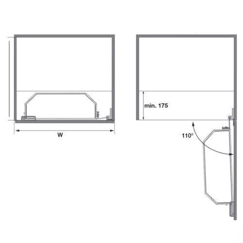 Lắp đặt bộ kệ TANDEM đựng thực phẩm Hafele 545.02.430 KT 450/1700