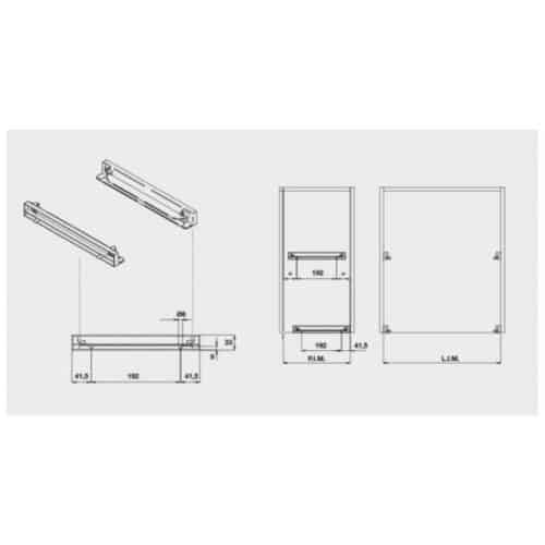 Lắp đặt khay up chén đĩa Hafele 544.01.008 KT 764x263mm