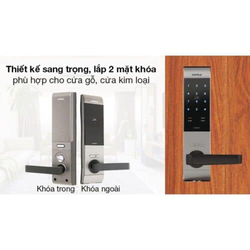 Lắp đặt khóa cửa điện tử Hafele EL7500 912.05.717 màu xám