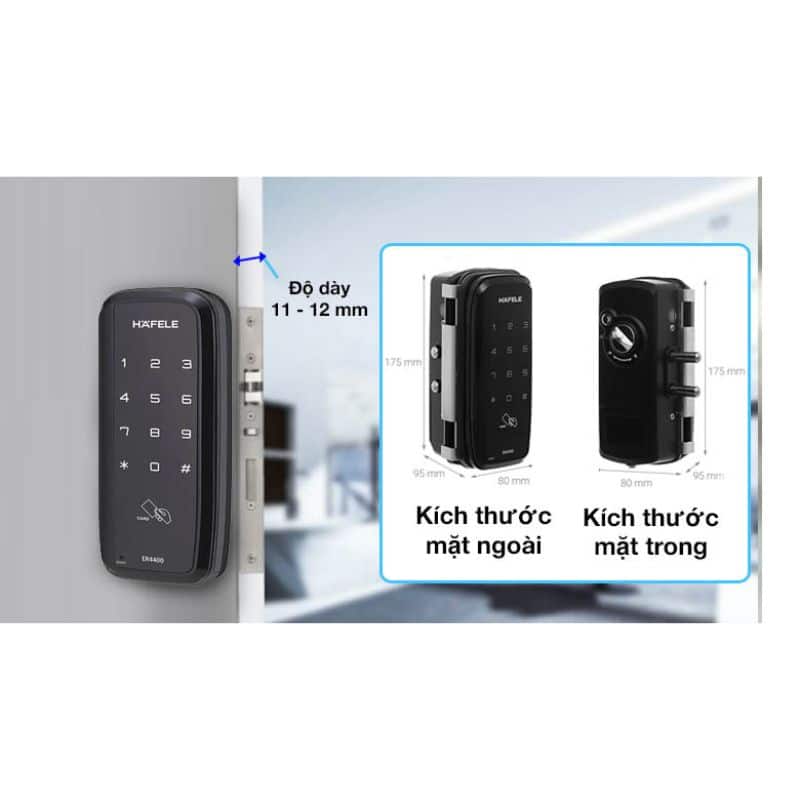 Lắp đặt Khóa cửa điện tử Hafele ER4400-TCR 912.05.701 Lắp đặt Khóa cửa điện tử Hafele ER4400-TCR 912.05.701