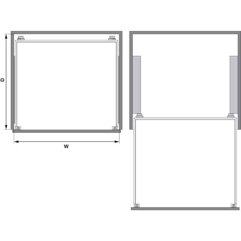 Lắp đặt rổ kéo tủ bếp dưới Hafele 540.24.607 Lắp đặt rổ kéo tủ bếp dưới Hafele 540.24.607